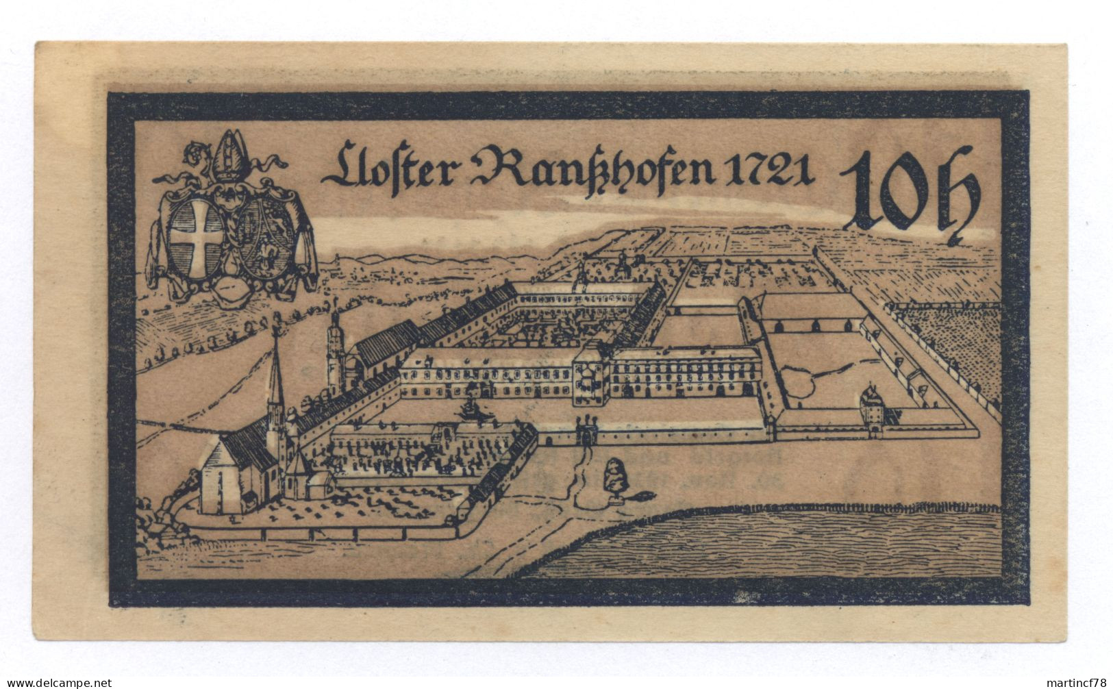 Notgeld Gutschein 10 Heller 1920 Gemeinde Ranshofen - Autriche