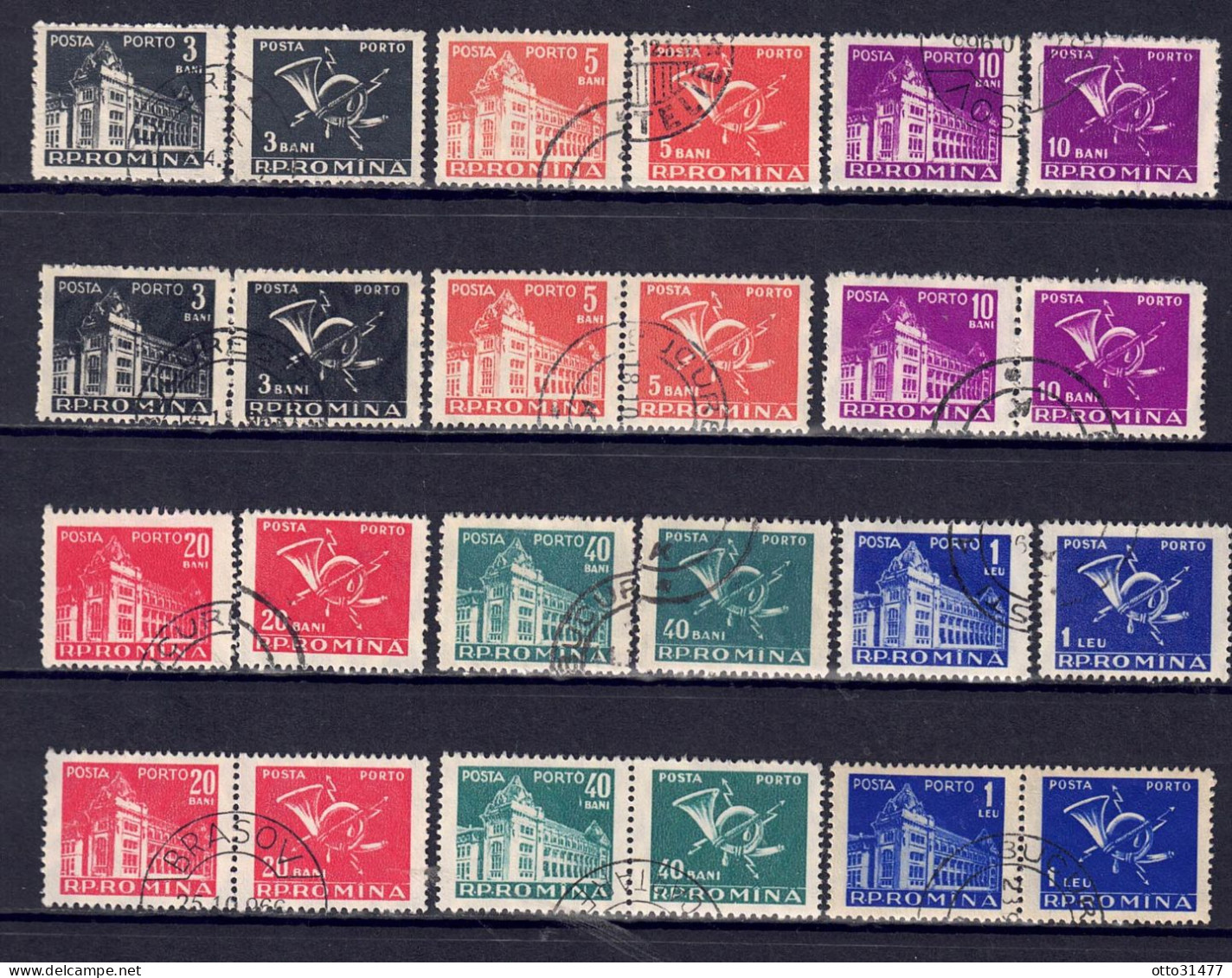 Rumänien 1957 - Portomarken, Nr. 101 - 106, Gestempelt / Used - Port Dû (Taxe)