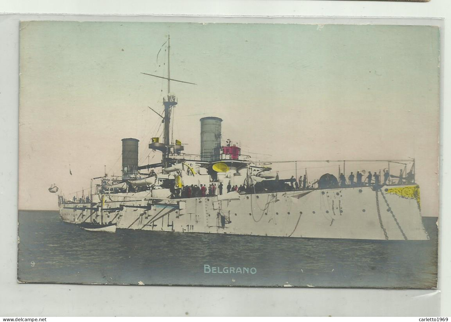 NAVE BELGRANO - ARGENTINA 1908 VIAGGIATA FP - Passagiersschepen