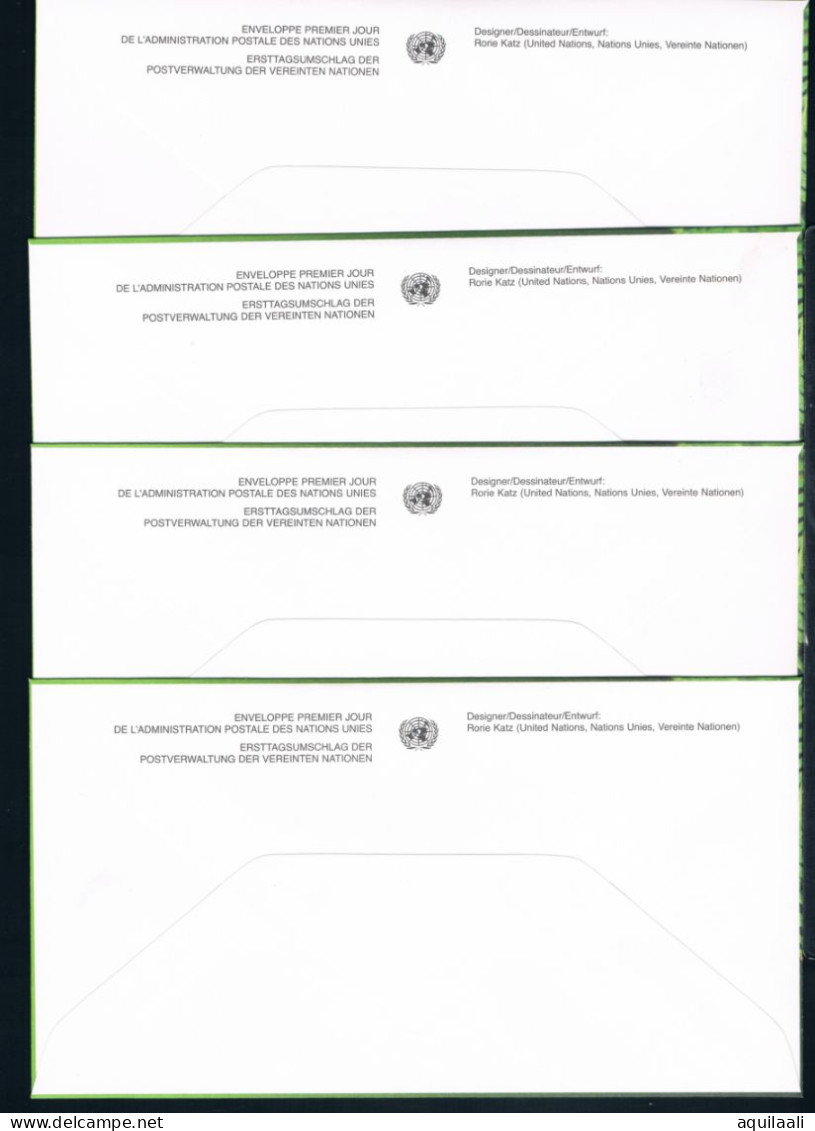 UNITED NATIONS 2006 . Endagered Species. 4 Buste  Fdc , Ufficio Di Vienna - Other & Unclassified