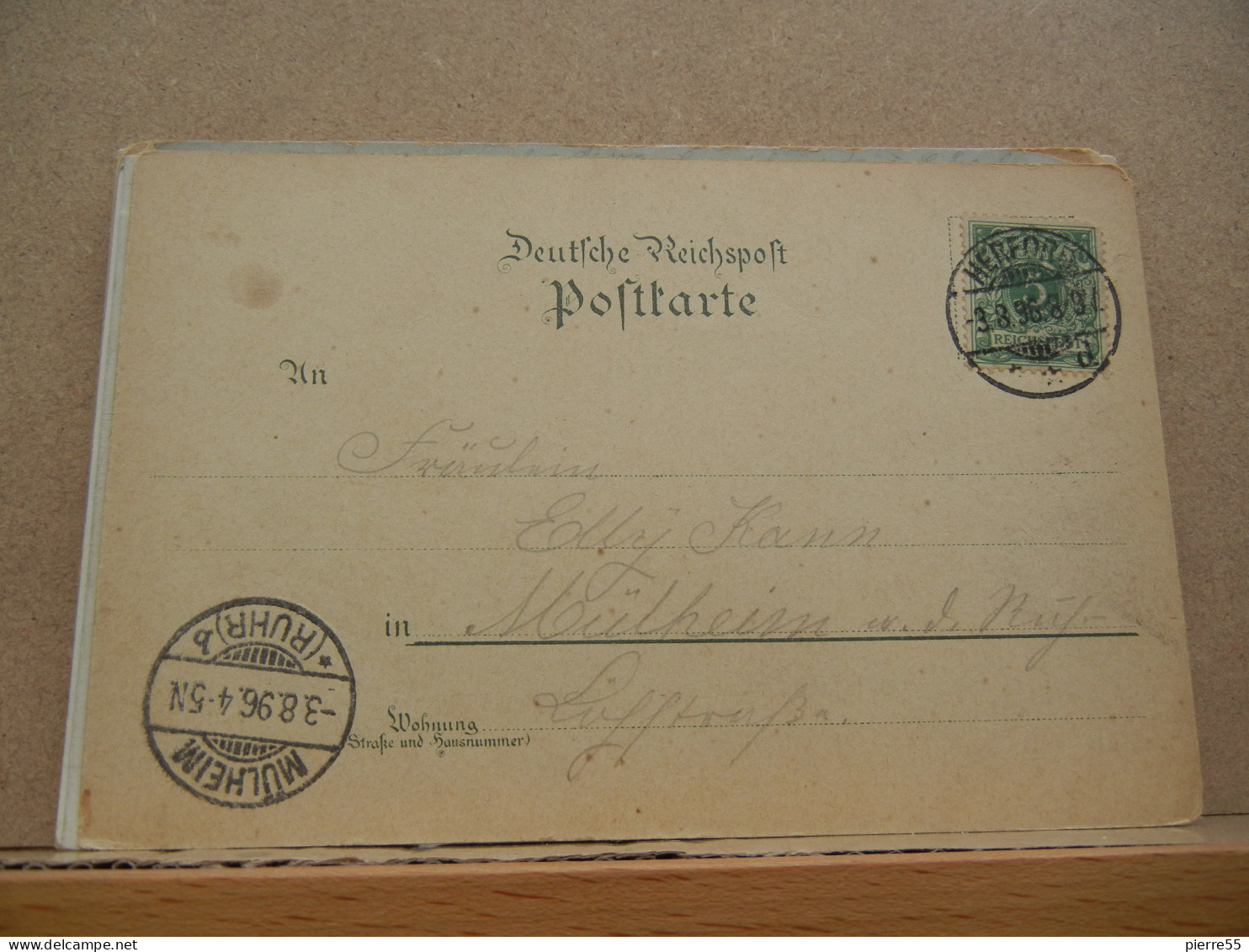 GRUSS Aus HERFORD - Postmark Double Rond 1896 - Mülheim & Herford - Good Condition - Herford