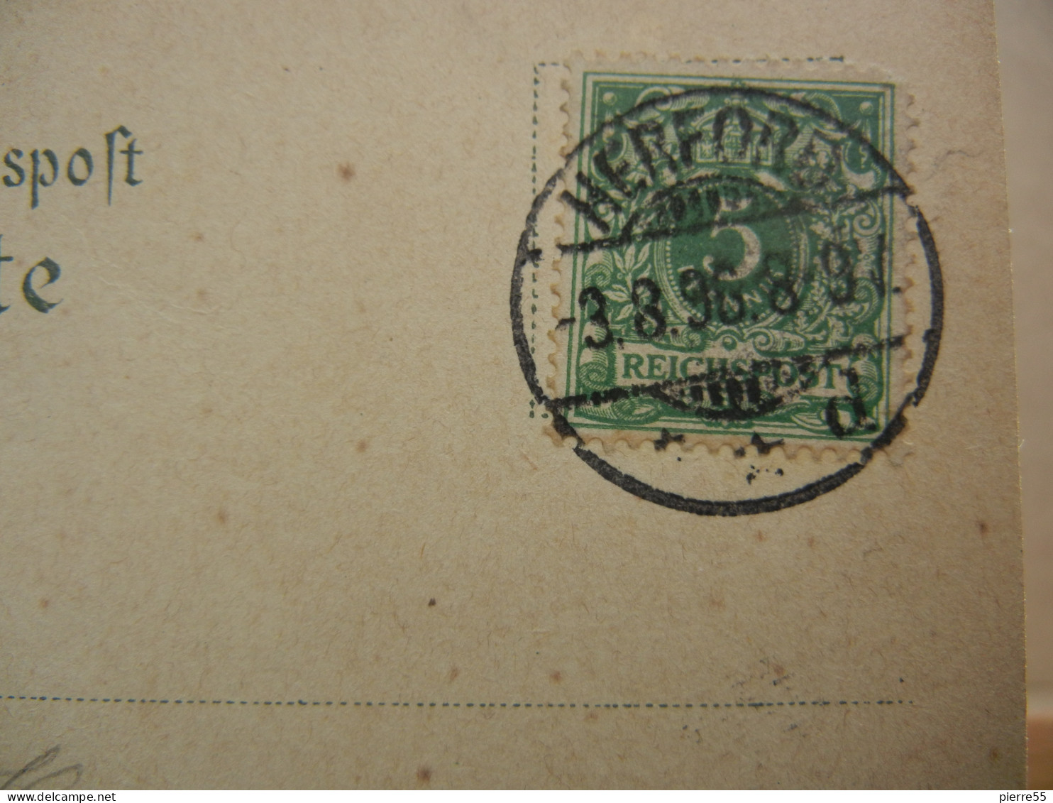 GRUSS Aus HERFORD - Postmark Double Rond 1896 - Mülheim & Herford - Good Condition - Herford