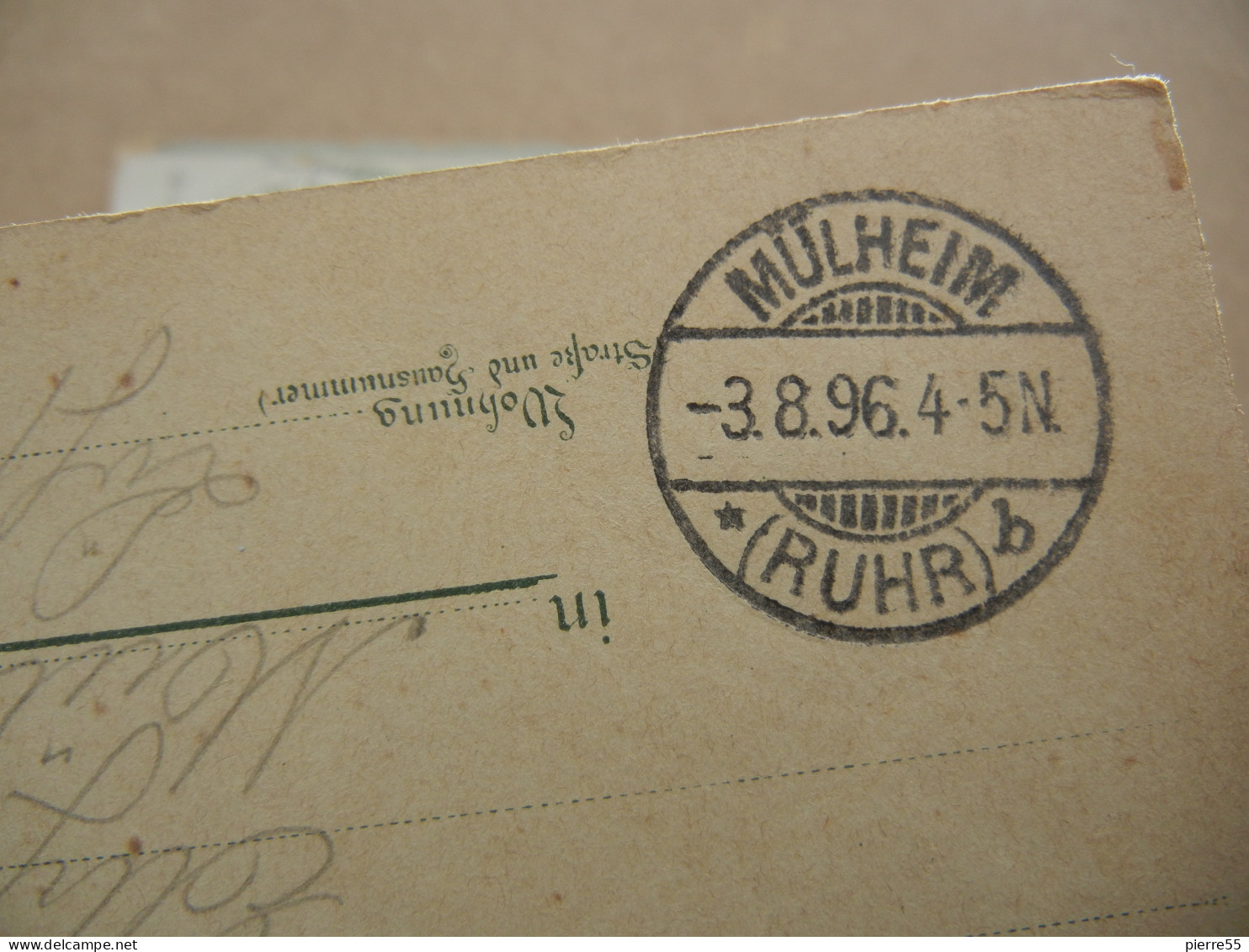 GRUSS Aus HERFORD - Postmark Double Rond 1896 - Mülheim & Herford - Good Condition - Herford