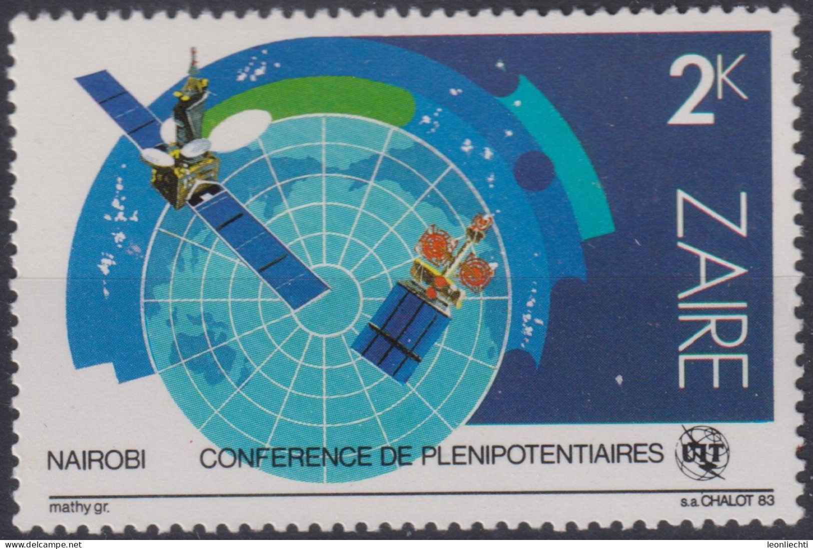 1983 Zaire, ** Mi:CD 822, Sn:CD 1121, Yt:CD 1138, Nairobi Conférence De Plenipotentiaires - Used Stamps