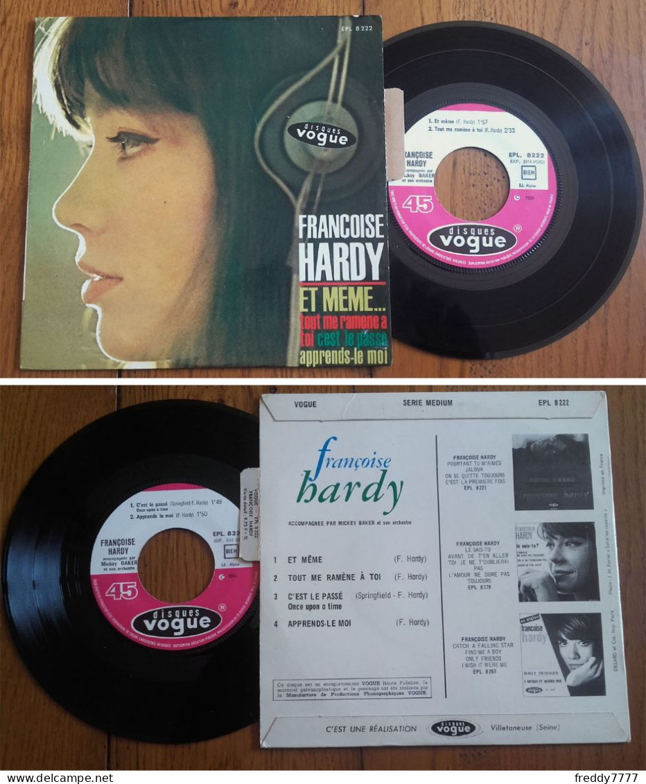 RARE French EP 45t RPM BIEM (7") FRANCOISE HARDY «Et Même...» (Lang, 1964) - Collector's Editions