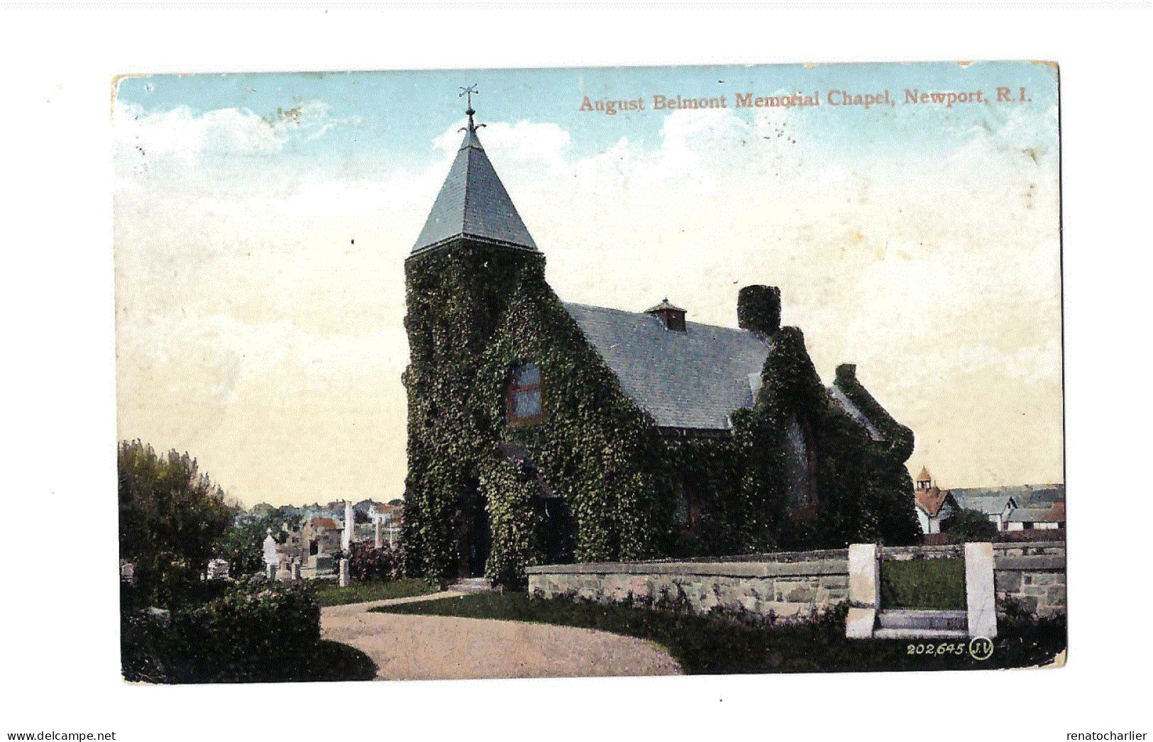 August Belmont Memorial Chapel .Expédié à Paris. - Newport
