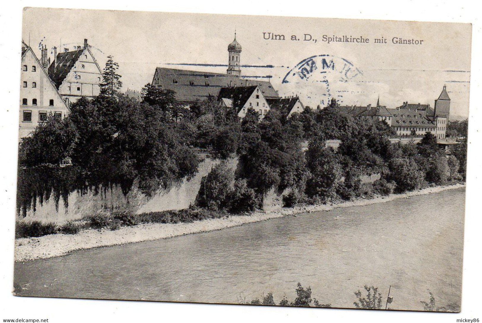 Allemagne-- ULM  A.D.  --1909 -- Spitalkirche Mit Gaenstor ....timbre ...beau Cachet - Ulm