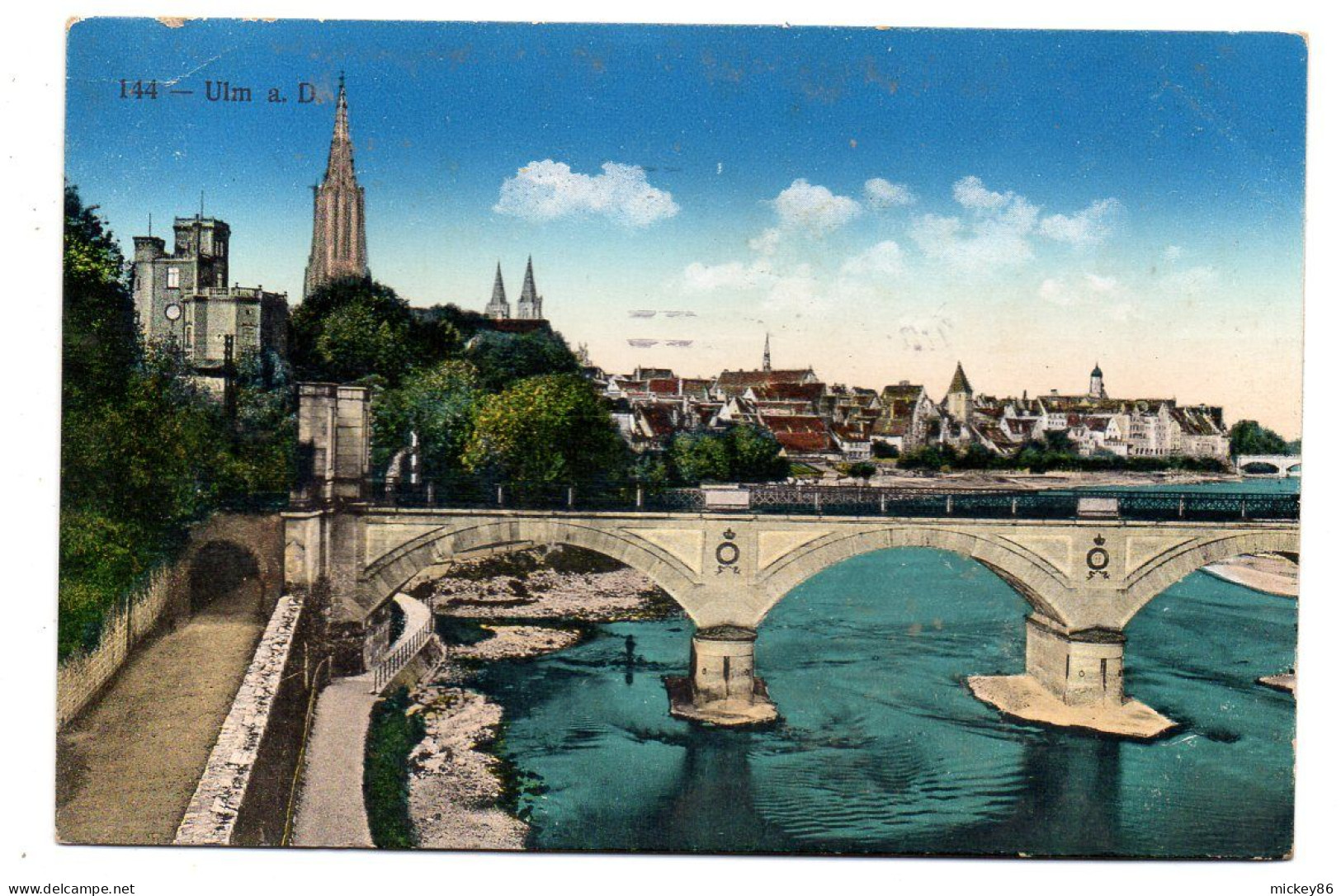 Allemagne-- ULM  A.D.  --1916 -- Total  ( Pont)  ......colorisée..........cachet - Ulm