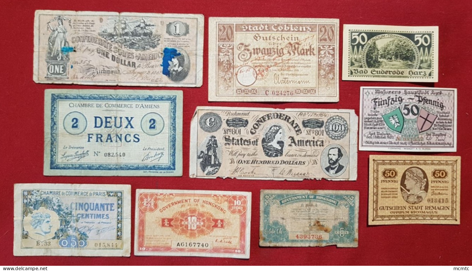 20 Petits Billets Dont 8 En Mauvais état - Andere & Zonder Classificatie