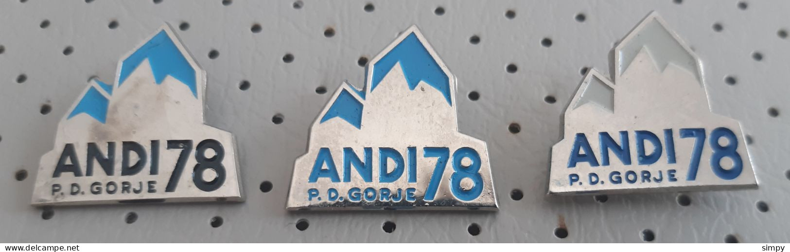 Yugoslav Expedition ANDES 1978 PD Gorje Slovenia Alpinism Mountaineering Pins - Alpinism, Mountaineering