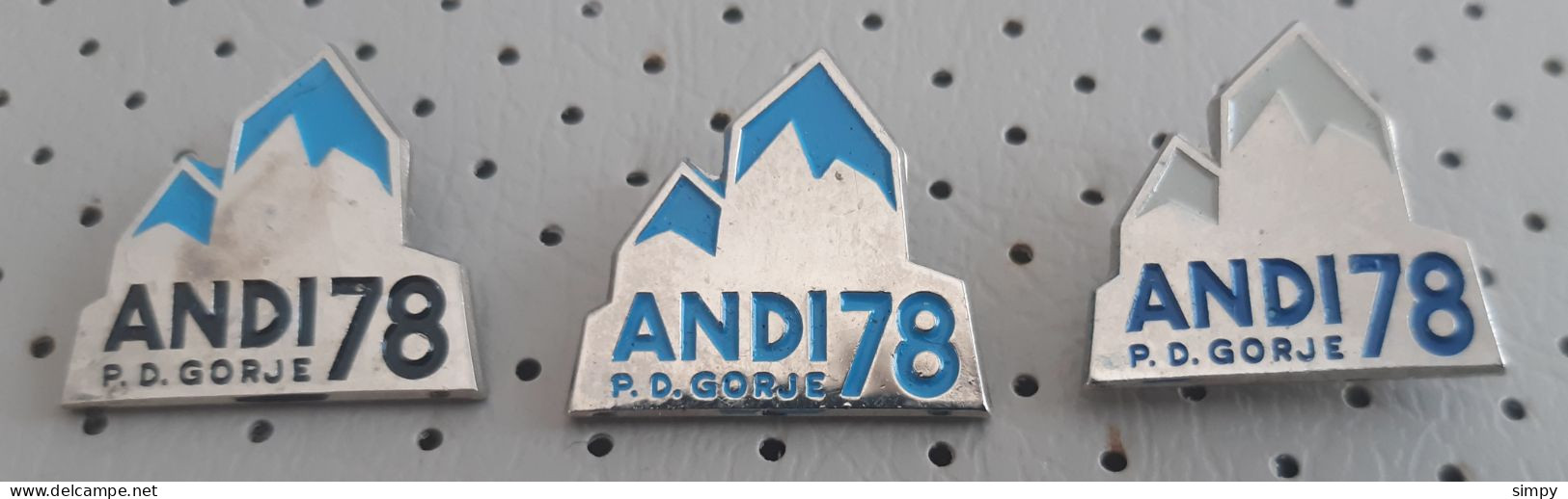 Yugoslav Expedition ANDES 1978 PD Gorje Slovenia Alpinism Mountaineering Pins - Alpinisme