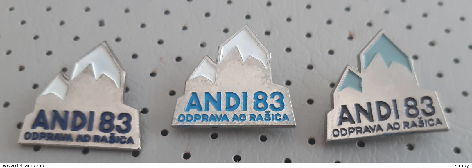 Yugoslav Expedition ANDES 1983 AO Rasica Slovenia Alpinism Mountaineering Pins - Alpinismus, Bergsteigen