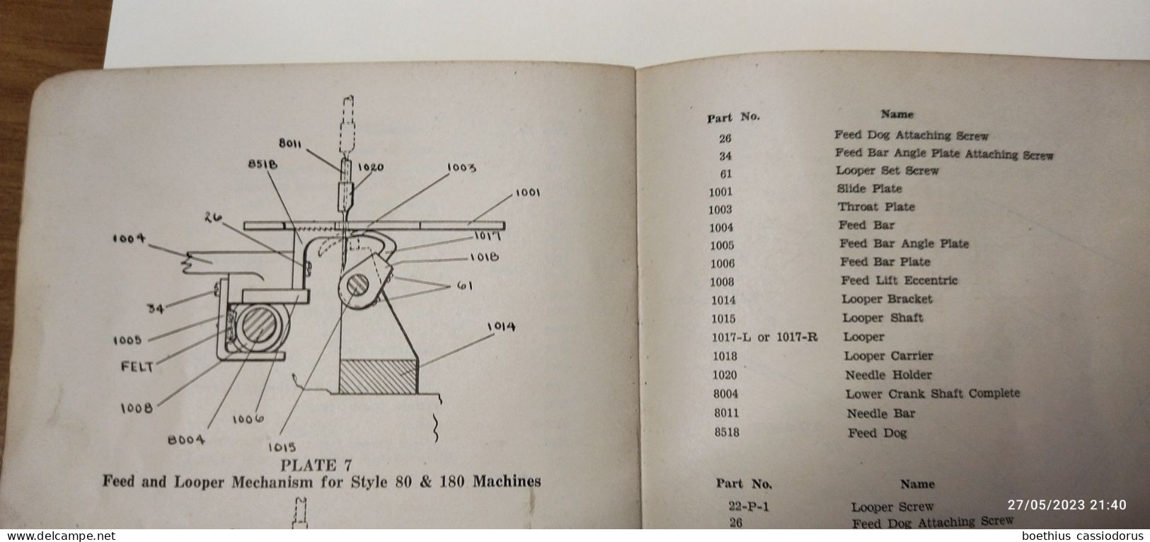 METROPOLITAN SEWING MACHINE CORPORATION BOOK OF INSTRUCTIONS FOR STYLE 180 AND 190 LONG ARM MACHINES - Etats-Unis