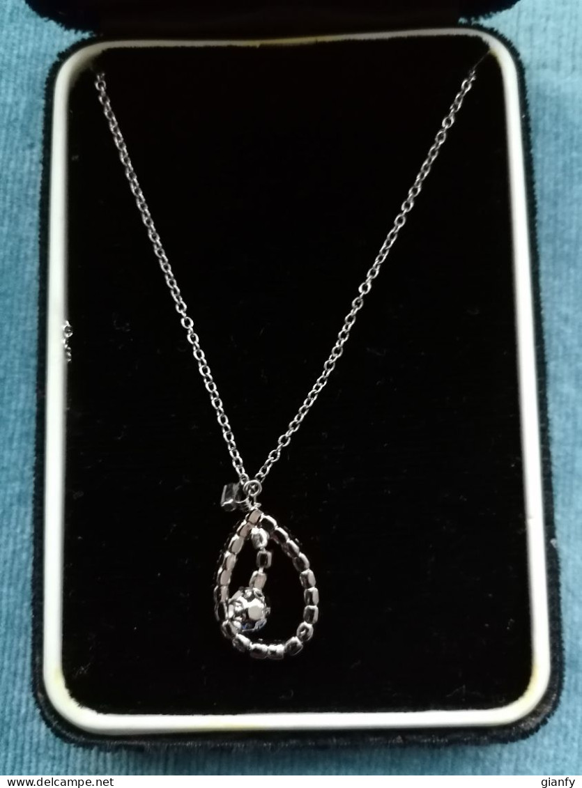 VINTAGE REGAL GEMS MAN MADE DIAMONDS NECKLACE & PENDANT 2,25 CARATS FINEST QUALITY - Halsketten