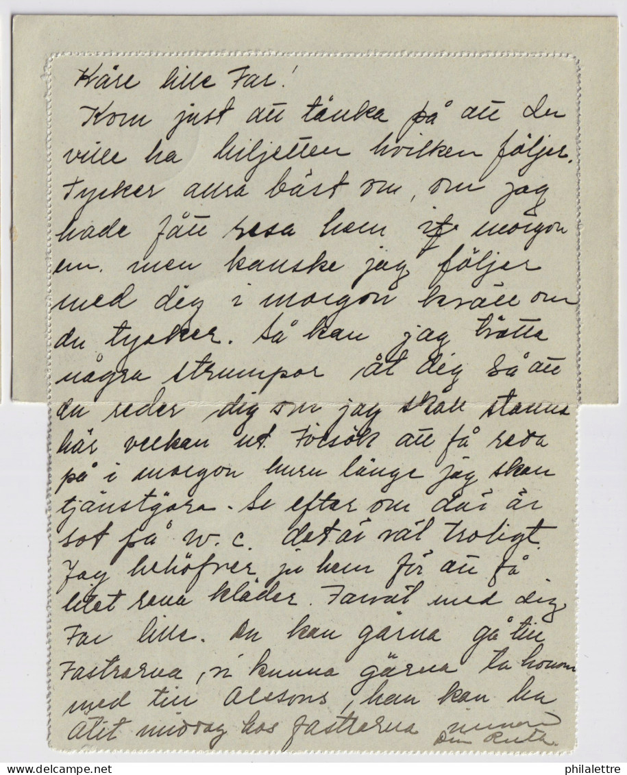 SUÈDE / SWEDEN - 1915 - Letter-Card Mi.K13 10ö Red (d.514) Used ESLÖF To Stockholm, Southern (Södra) District - Postal Stationery