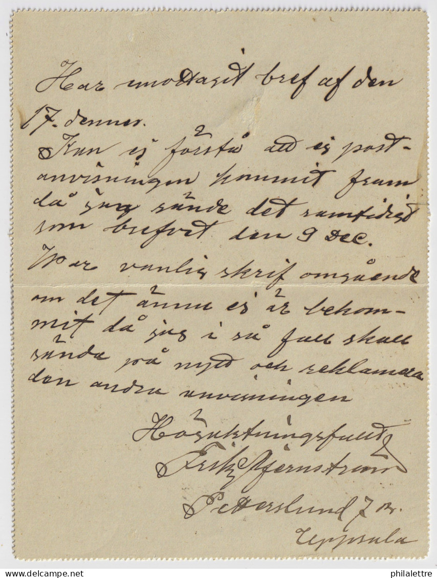 SUÈDE / SWEDEN - 1915 - Letter-Card Mi.K13 10ö Red (d.814) Used STOCKHOLM To Copenhagen,Denmark - Interi Postali