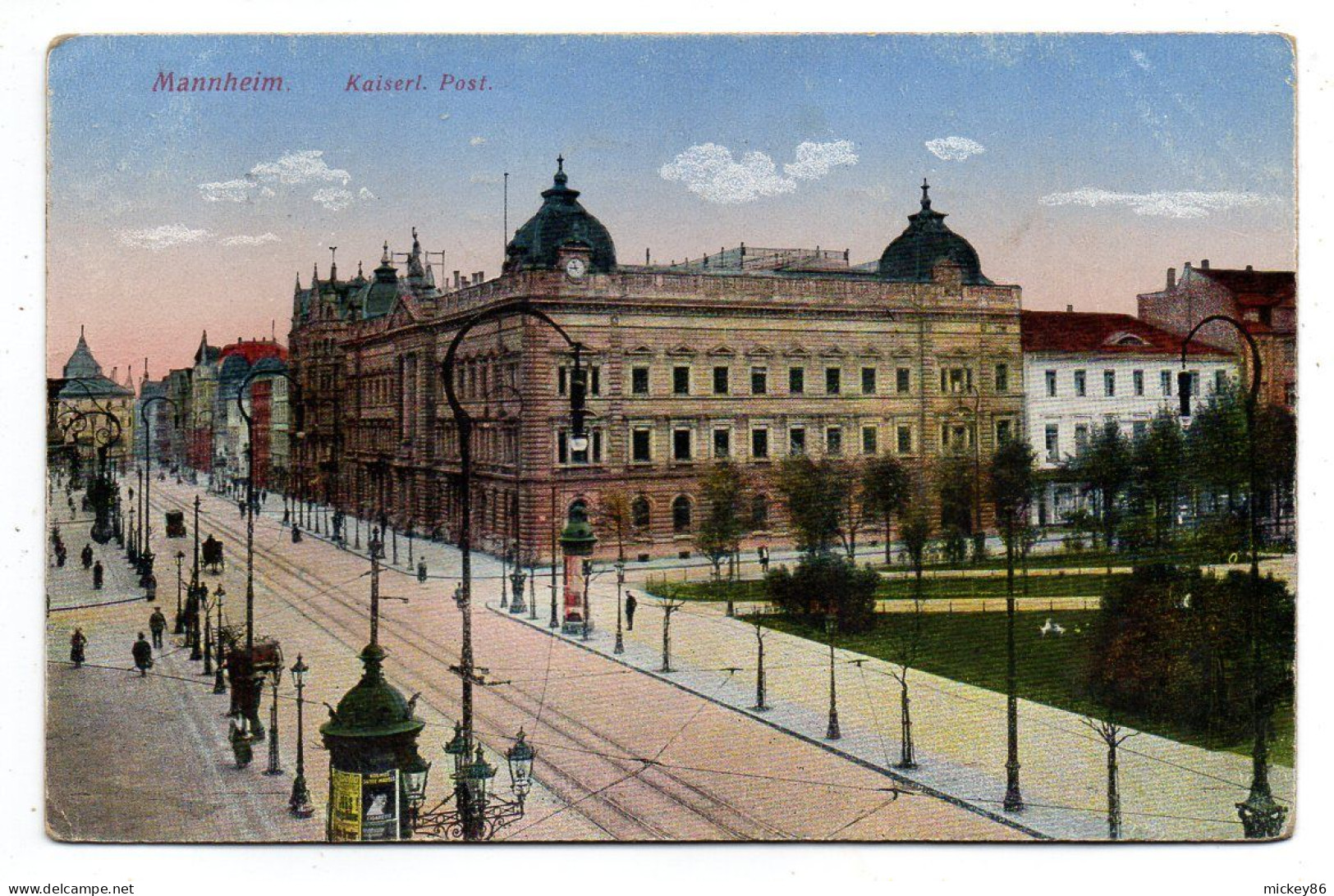 Allemagne-- MANNHEIM --1916 -- Kaiserl Post ..  Colorisée.......cachet - Mannheim