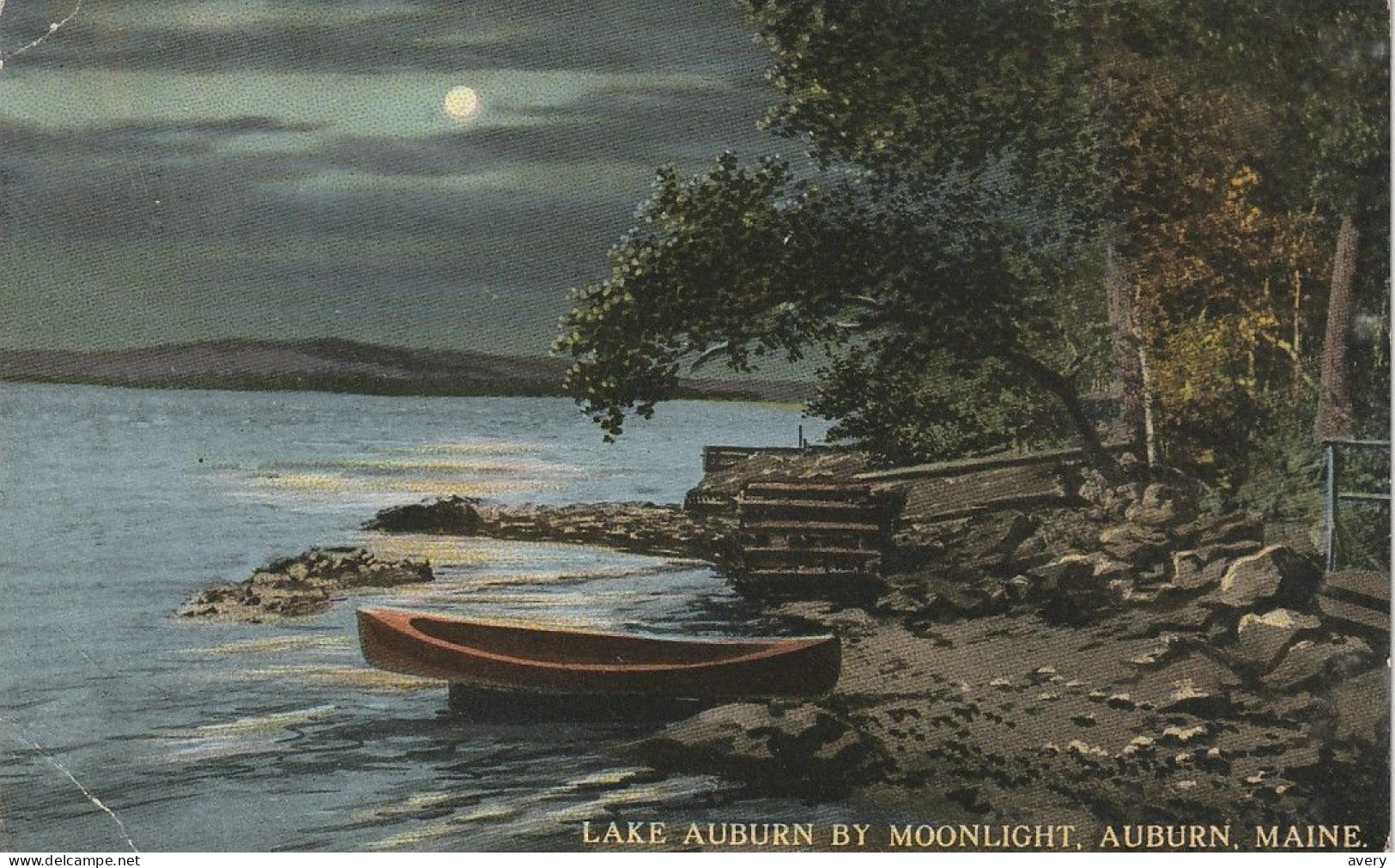 Lake Auburn By Moonlight, Auburn, Maine - Auburn