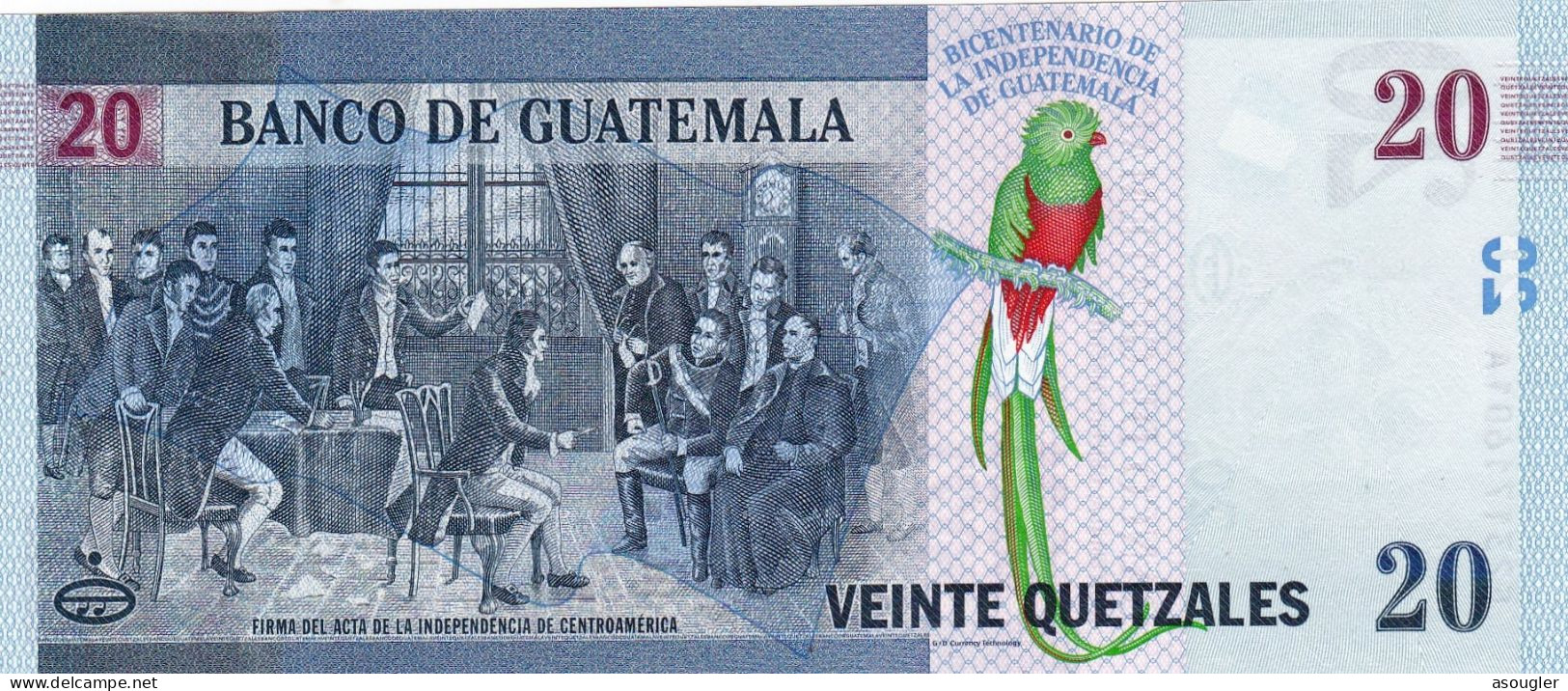 Guatemala 20 Quetzales 2020 (2021) Commemorative UNC "free Shipping Via Regular Air Mail (buyer Risk Only)" - Guatemala