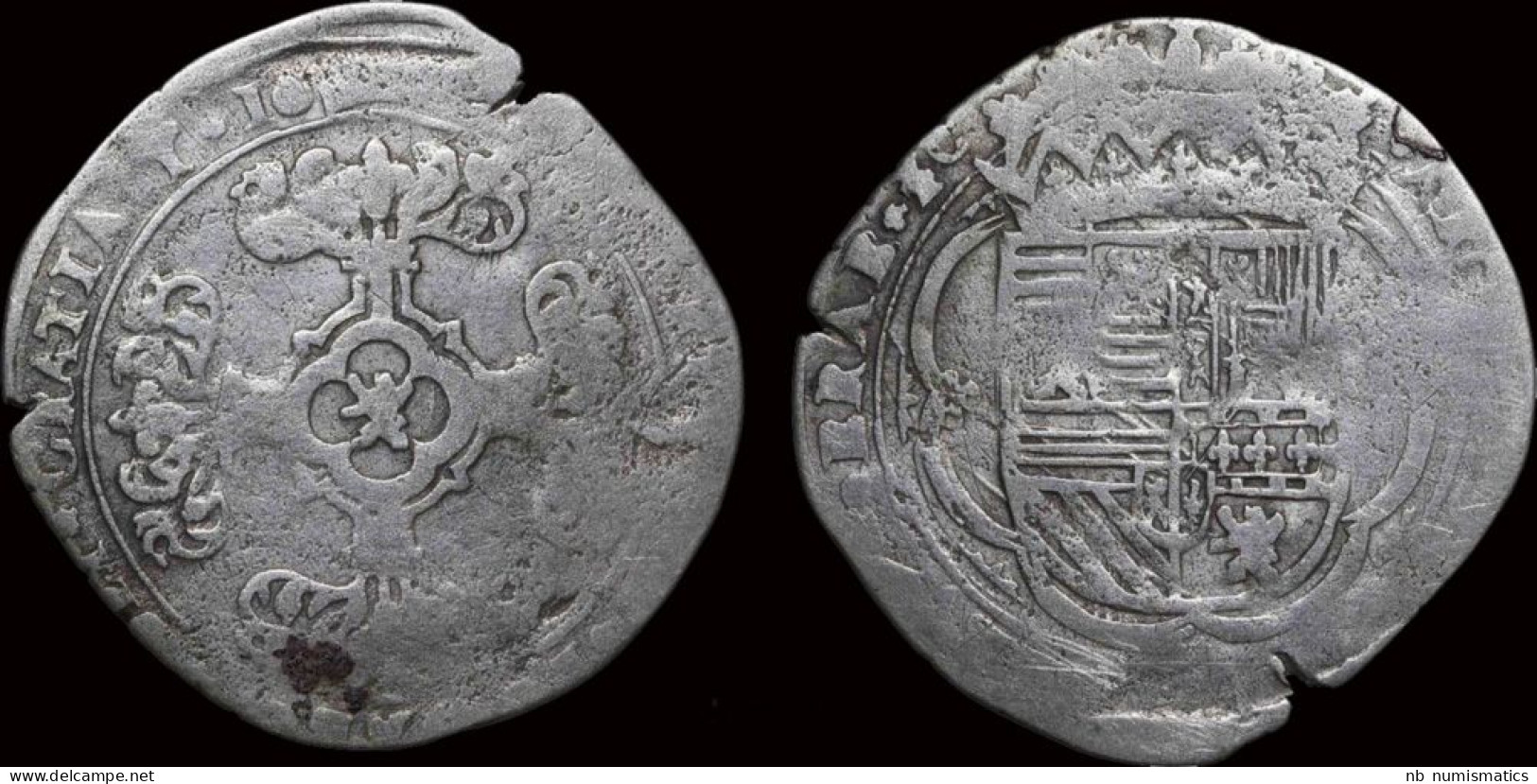Southern Netherlands Brabant Albrecht & Isabella 3 Stuiver 1616 - 651-1794 Reichsabtei Stablo-Malmedy