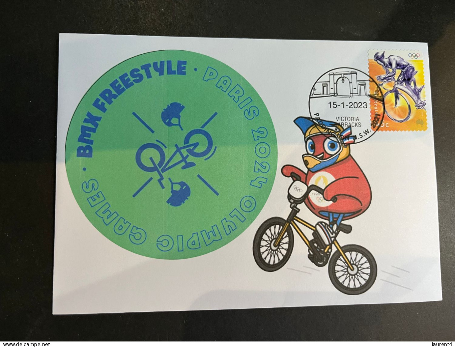(1 R 42) Paris 2024 Olympics Games - BMX Freestyle Cycling (with 2000 Sydney Olympic Cycling Stamp P/s) - Verano 2024 : París