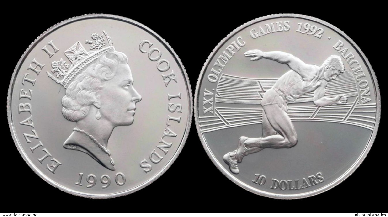 Cook Islands 10 Dollar 1990- Olympic Summergames In Barcelona 1992 - Cook Islands