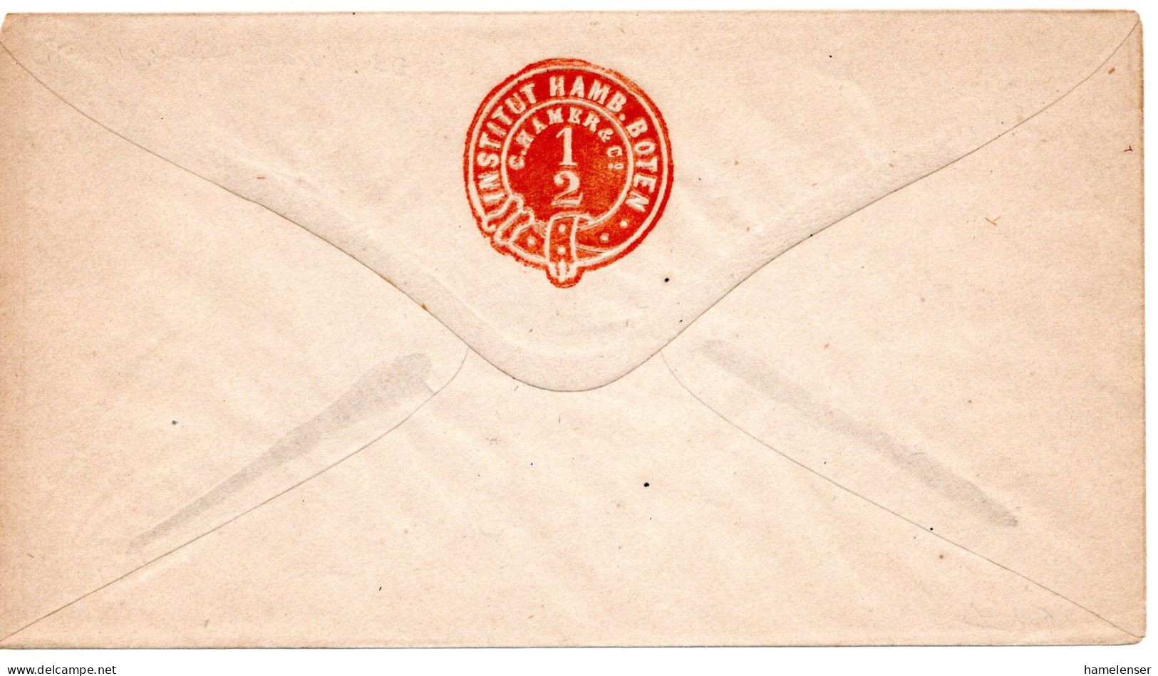 66626 - Altdeutschland / Hamburg / Privatpost - 1860 - 1/2Sch GAUmschl C.Hamer&Co, Ungebraucht (o Li Kl Mgl) - Private & Local Mails