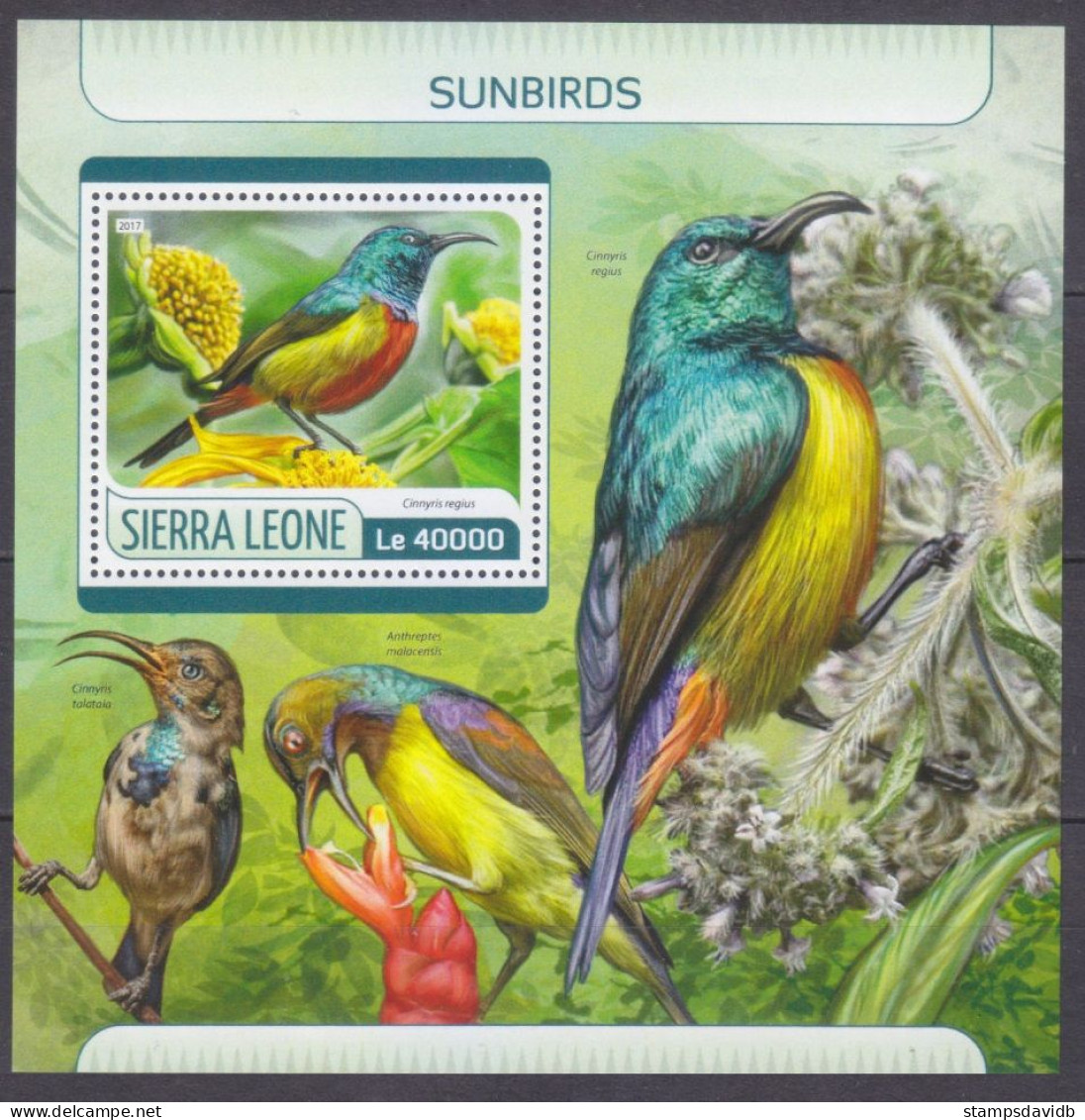 2017 Sierra Leone 8619/B1252 Birds 11,00 € - Piciformes (pájaros Carpinteros)