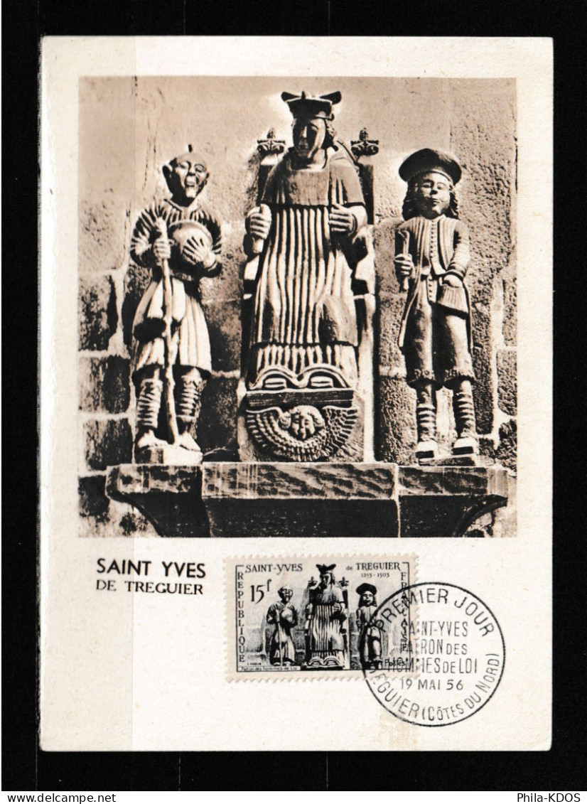 " SAINT YVES " Sur Carte Maximum De 1956. N° YT 1063. Parfait état. CM - 1950-1959