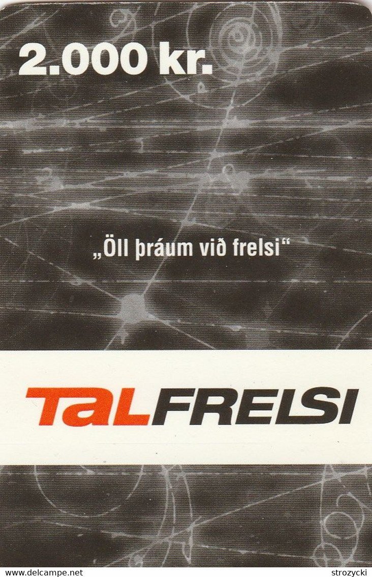 Iceland - TAL -  Frelsi 2000kr - Islanda