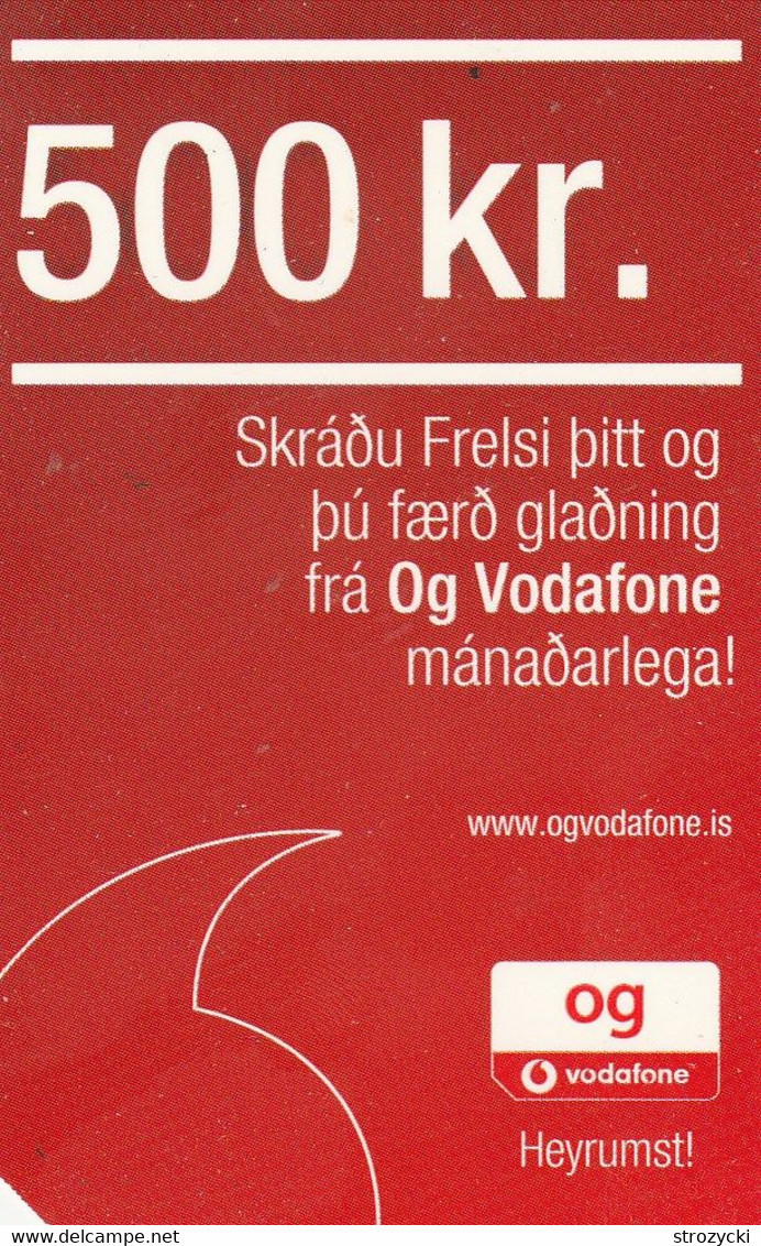 Iceland - Vodafone - 500 Kr (Vertical) - Islandia