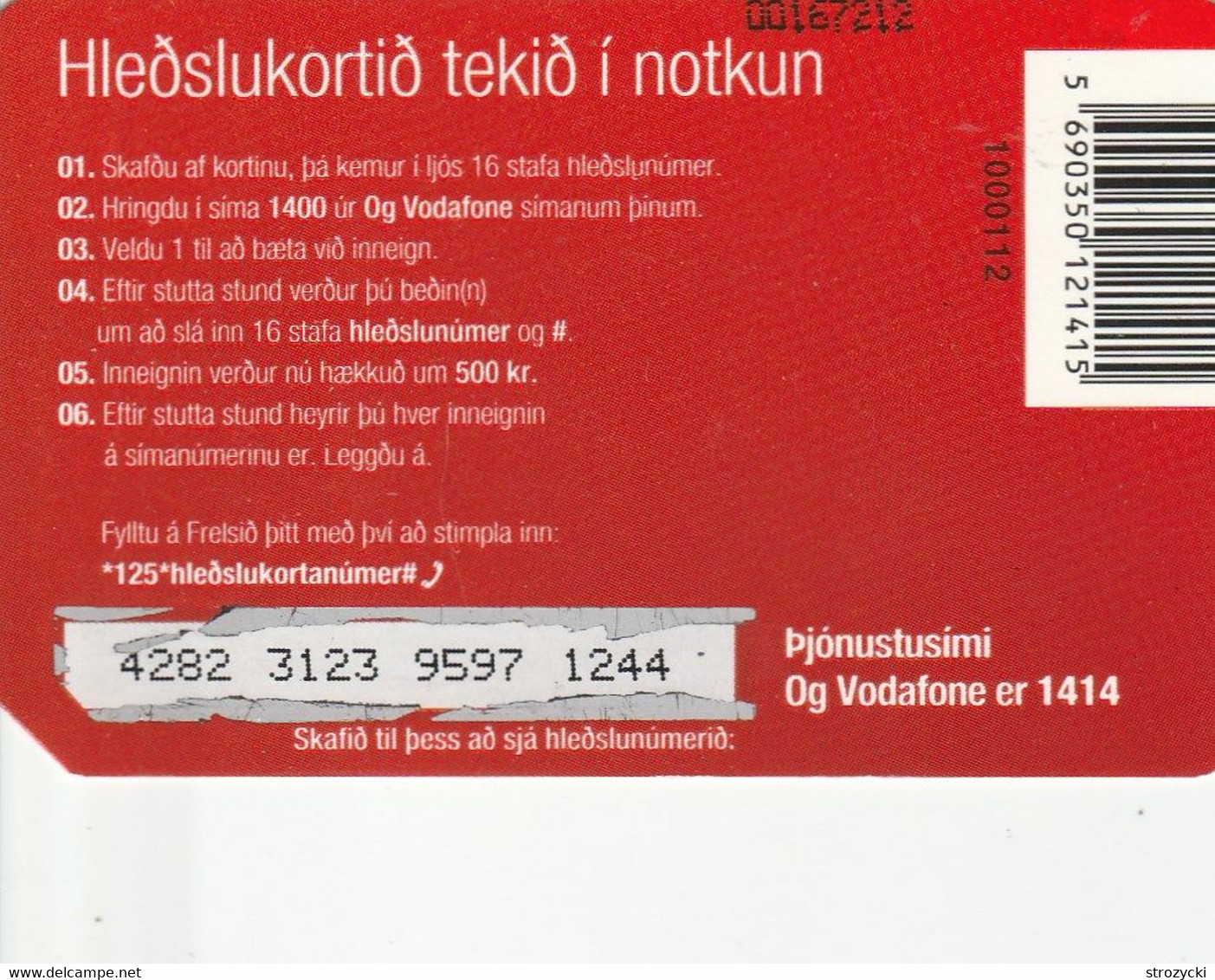 Iceland - Vodafone - 500 Kr (Vertical) - Islandia