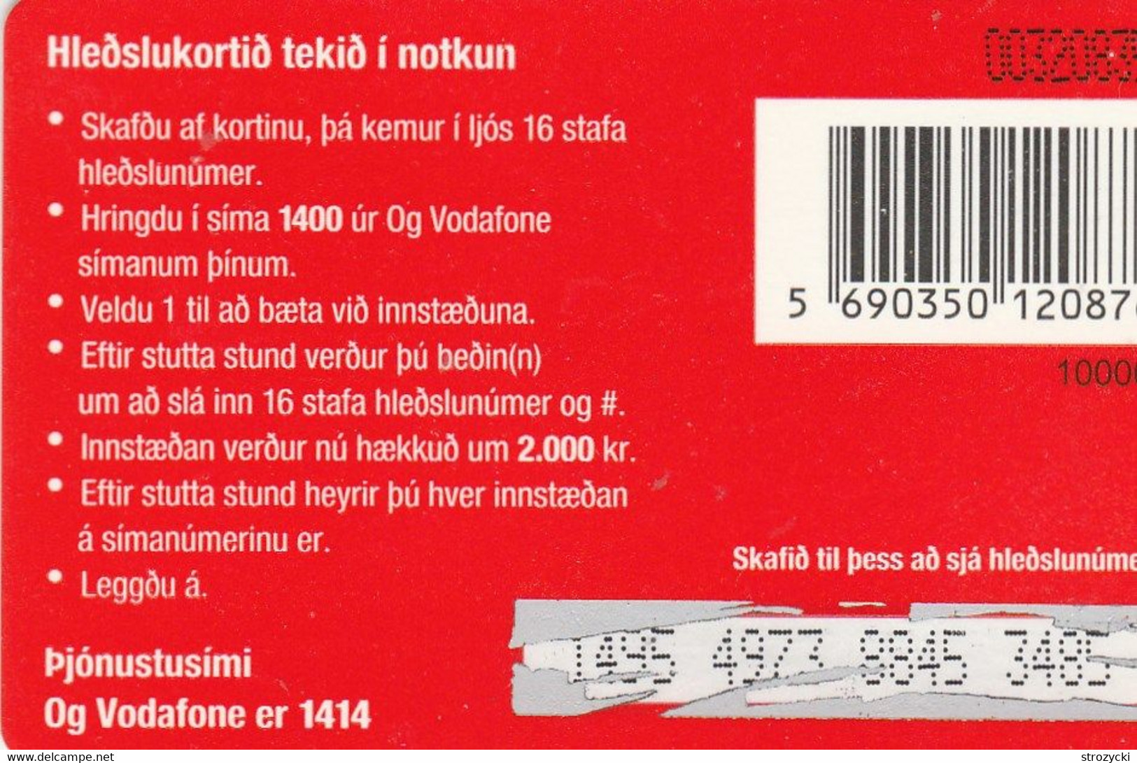 Iceland - Vodafone - Malfrelsi 2.000 - Iceland