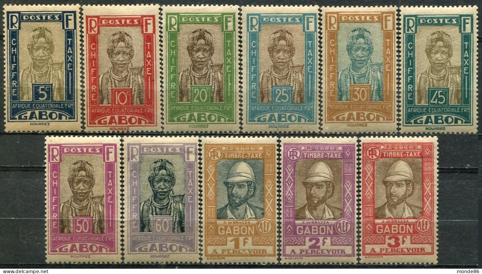 GABON - Y&T Taxe N° 12-22 * - Segnatasse