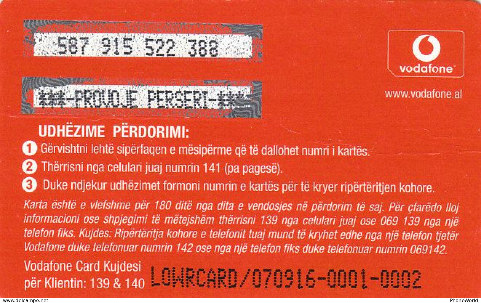 Albania, Vodafone, Santa With Champagne, 1000 Lekë, Christmas, Scarce, Read Description - Albanien