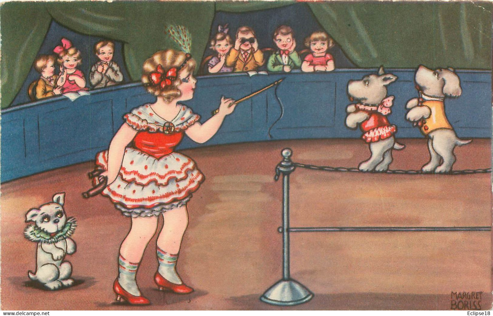 Illustrateur Margret Boriss - Humour Enfants Chien Cirque      N 113 - Boriss, Margret