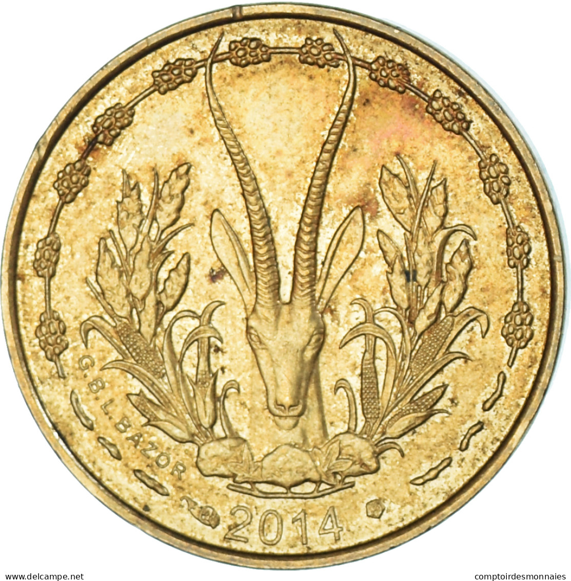 Monnaie, Communauté économique Des États De L'Afrique De L'Ouest, 5 Francs - Central African Republic