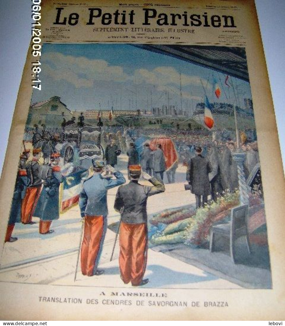 « A MARSEILLE Translation Des Cendres De SAVORGNAN DE BRAZZA» In « Le Petit Parisien – Supplément Littéraire-----> - Le Petit Parisien