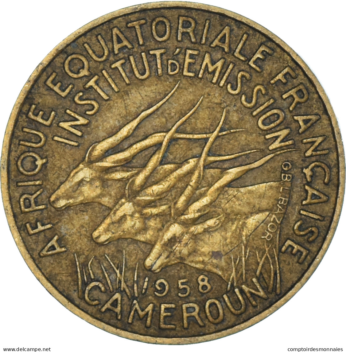 Monnaie, Cameroun, 10 Francs, 1958 - Cameroon