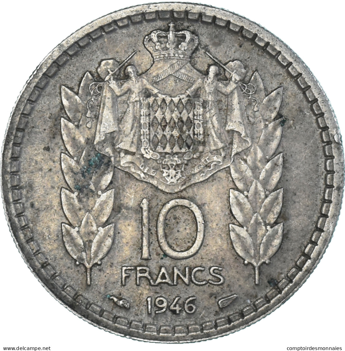 Monnaie, Monaco, 10 Francs, 1946 - 1922-1949 Louis II.