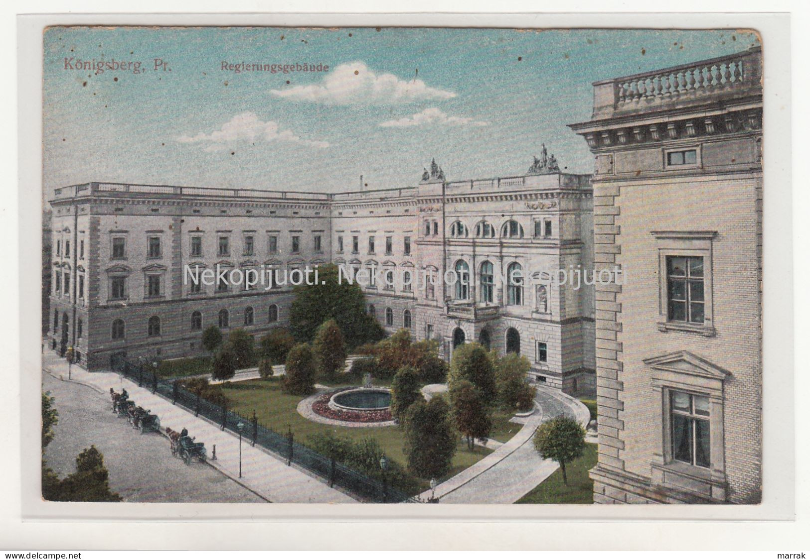 Konigsberg, Regierungsgebaude, 1910' Postcard - Ostpreussen