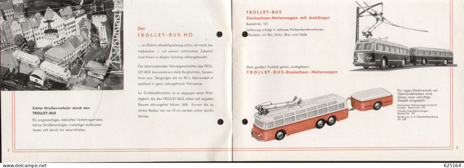 Catalogue EHEIM 1959 Trolley-Bus HO 1:87 Modellspielwaren Mini-edition - Duits