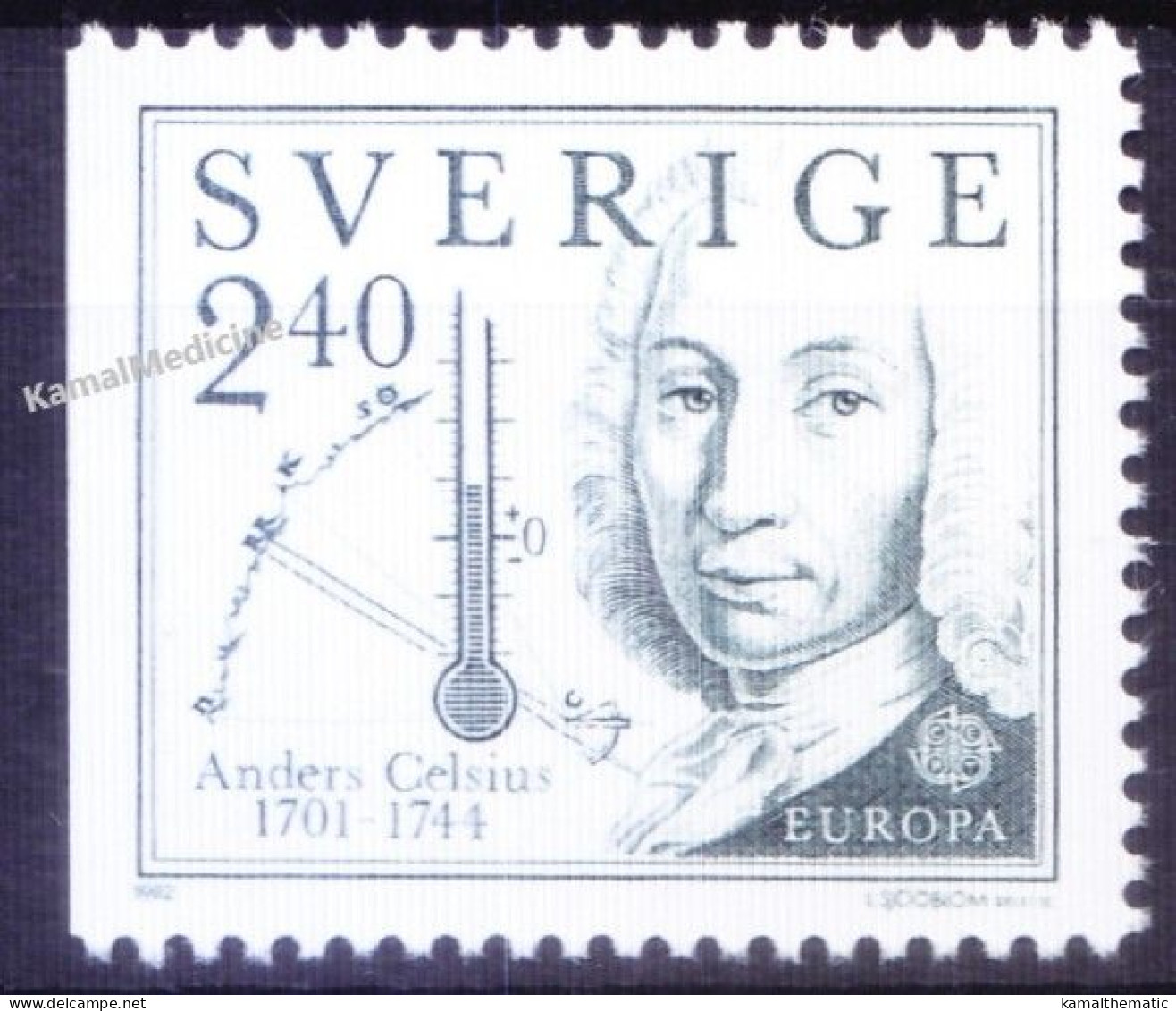 Sweden 1982 MNH, Anders Celsius  Invented Thermometer, Astronomer, Medicine (b) - Erste Hilfe