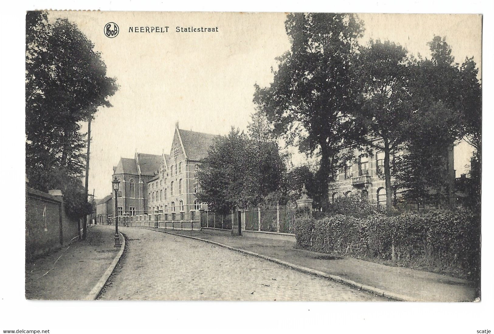 Neerpelt.   -   Statiestraat.  -   1924   Naar   Etterbeek - Neerpelt