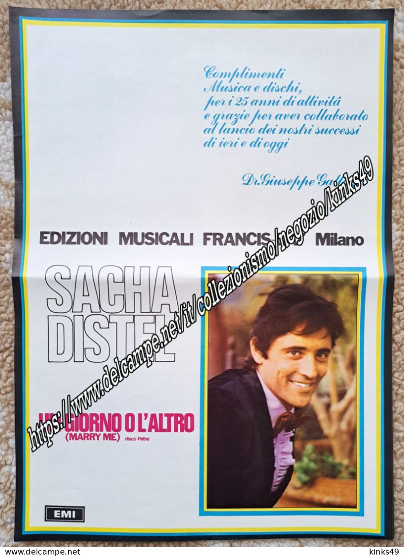 B245> < SACHA DISTEL > Pagina Pubblicità Per Il 45 Giri < Un Giorno O L'altro > OTTOBRE 1970 - Posters