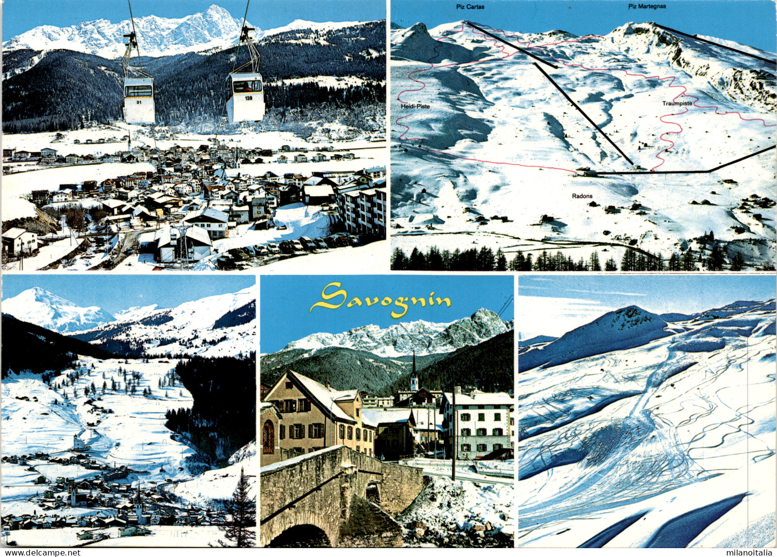 Savognin - 5 Bilder (012-522) * 6. 3. 1974 - Savognin