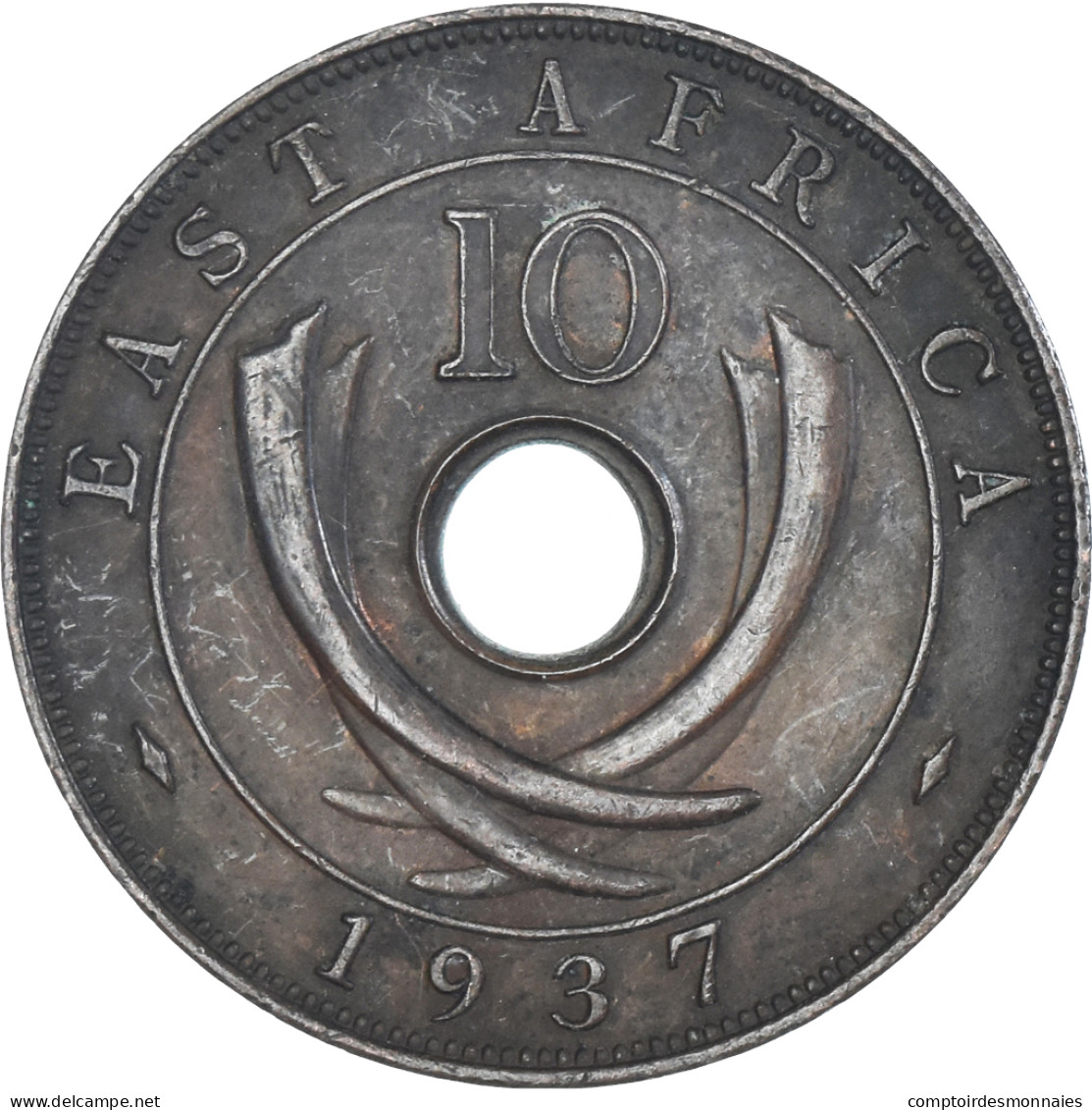 Monnaie, Afrique Orientale, 10 Cents, 1937 - Britse Kolonie