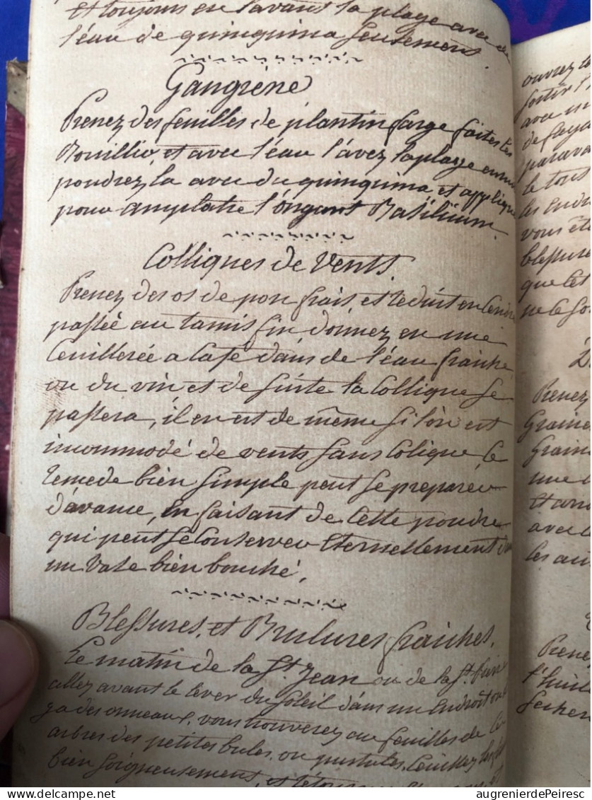 Livret De Remèdes , Recettes Médicales , Artisanales De 1850 De Carbonnel ? - Manuscrits