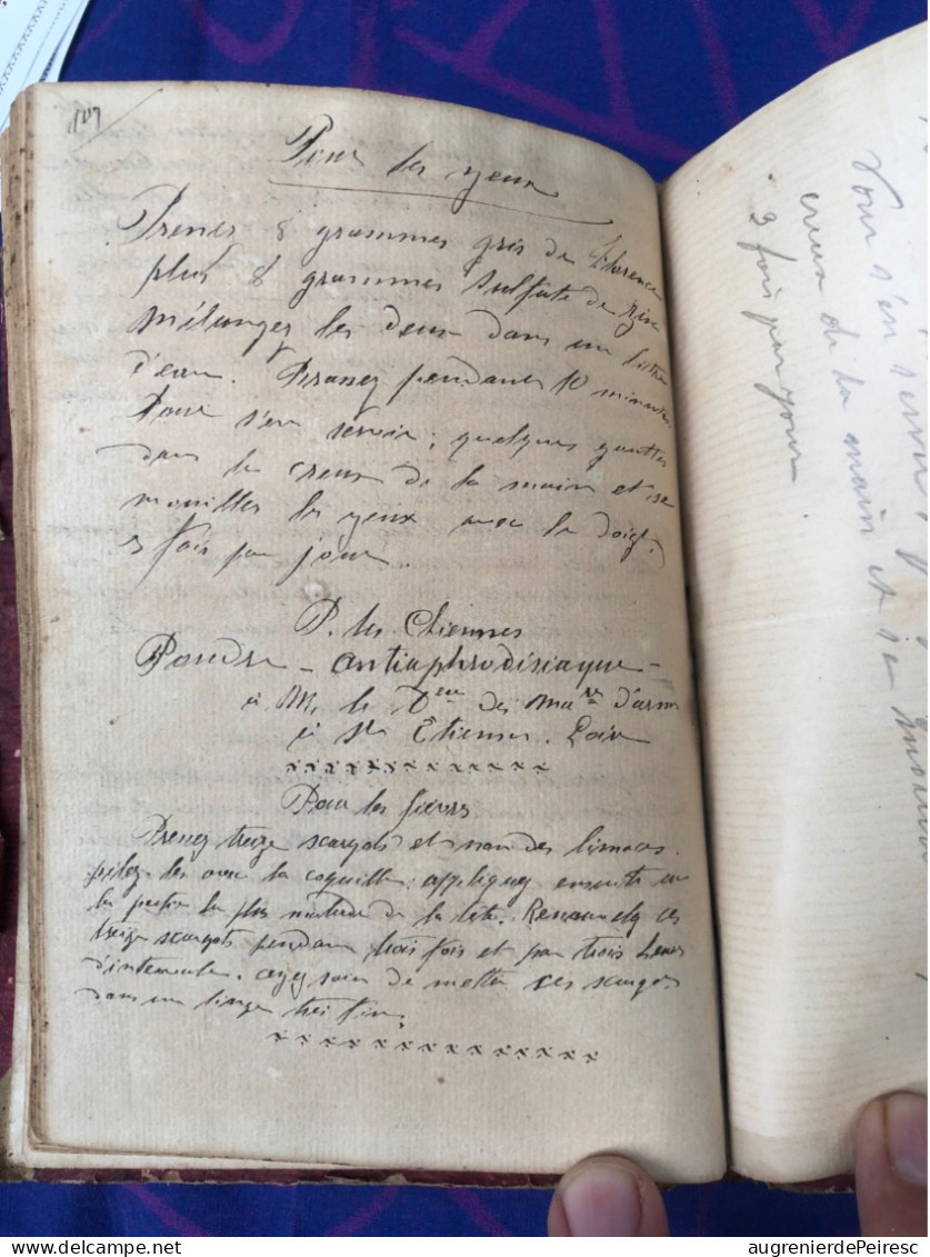 Livret De Remèdes , Recettes Médicales , Artisanales De 1850 De Carbonnel ? - Manuscrits