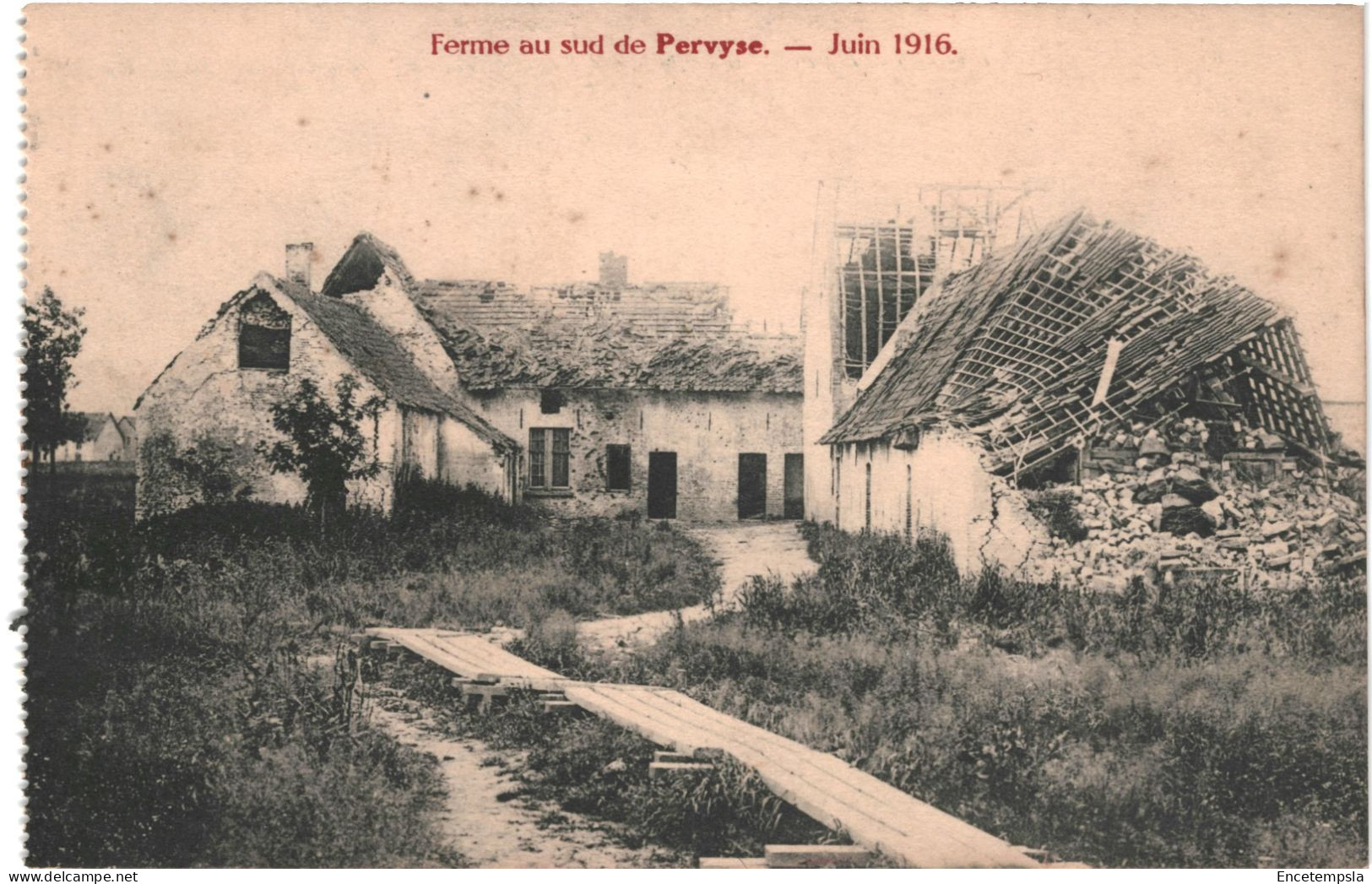 CPA Carte Postale Belgique Guerre 14-18-Ferme Au Sud De Pervyse En 1916  VM67529 - Diksmuide